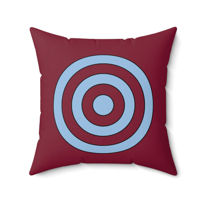 Claret, Blue Retro Target Cushion Pillow