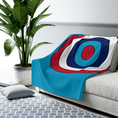 Tuvalu Retro Target Blanket Throw