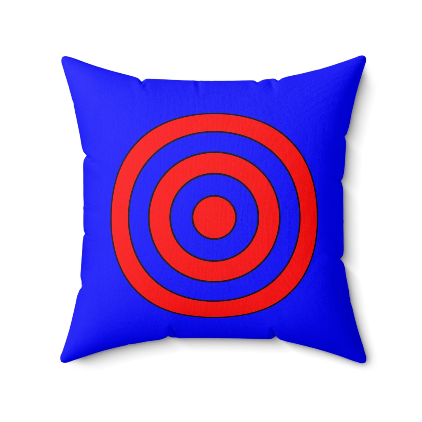 Blue, Red Retro Target Cushion Pillow