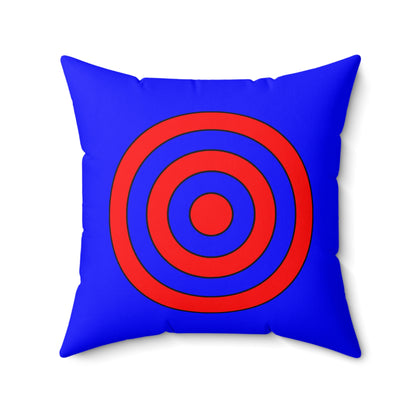 Blue, Red Retro Target Cushion Pillow