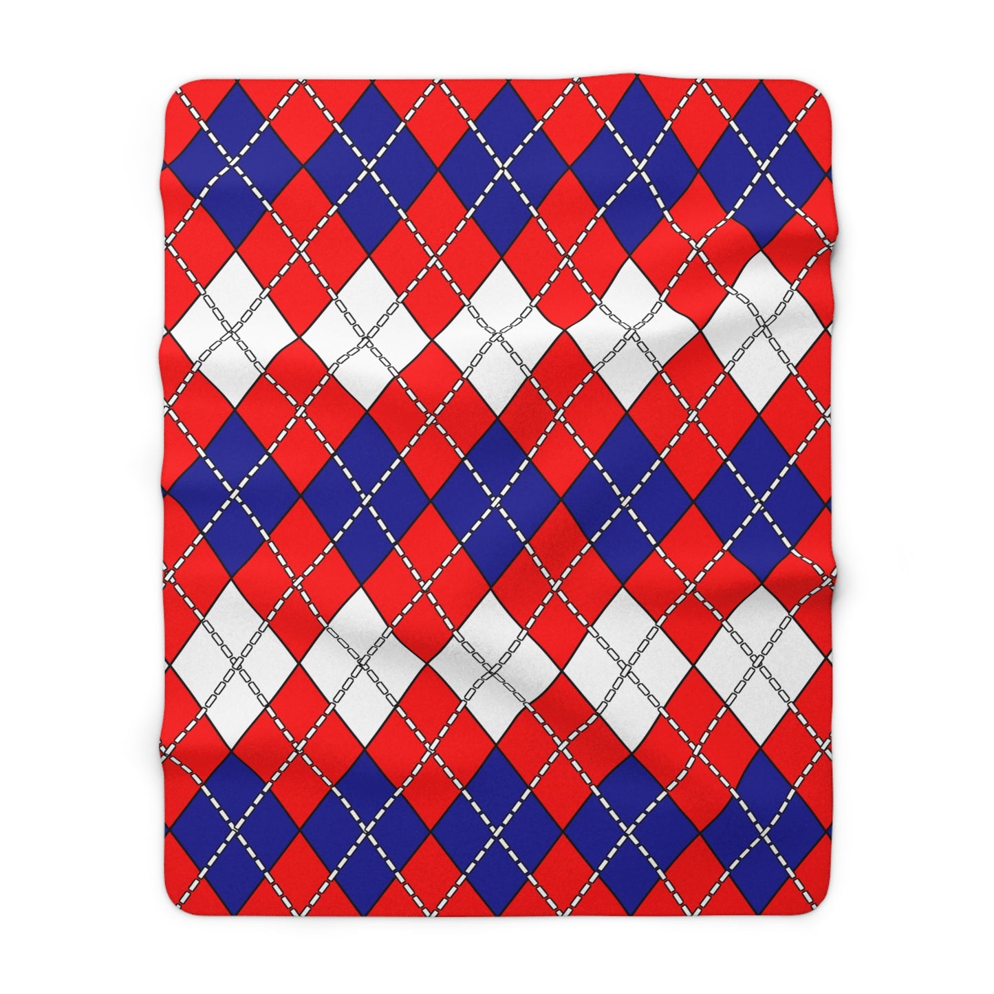 Croatia Retro Argyle Blanket Throw