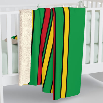 Guinea Bissau Retro Stripes Blanket Throw
