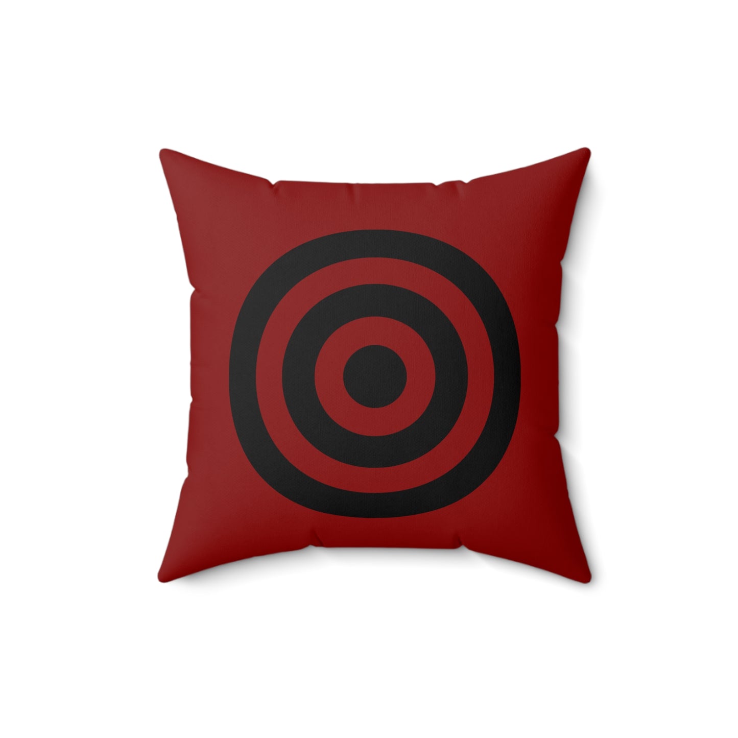 Dark Red, Black Retro Target Cushion Pillow