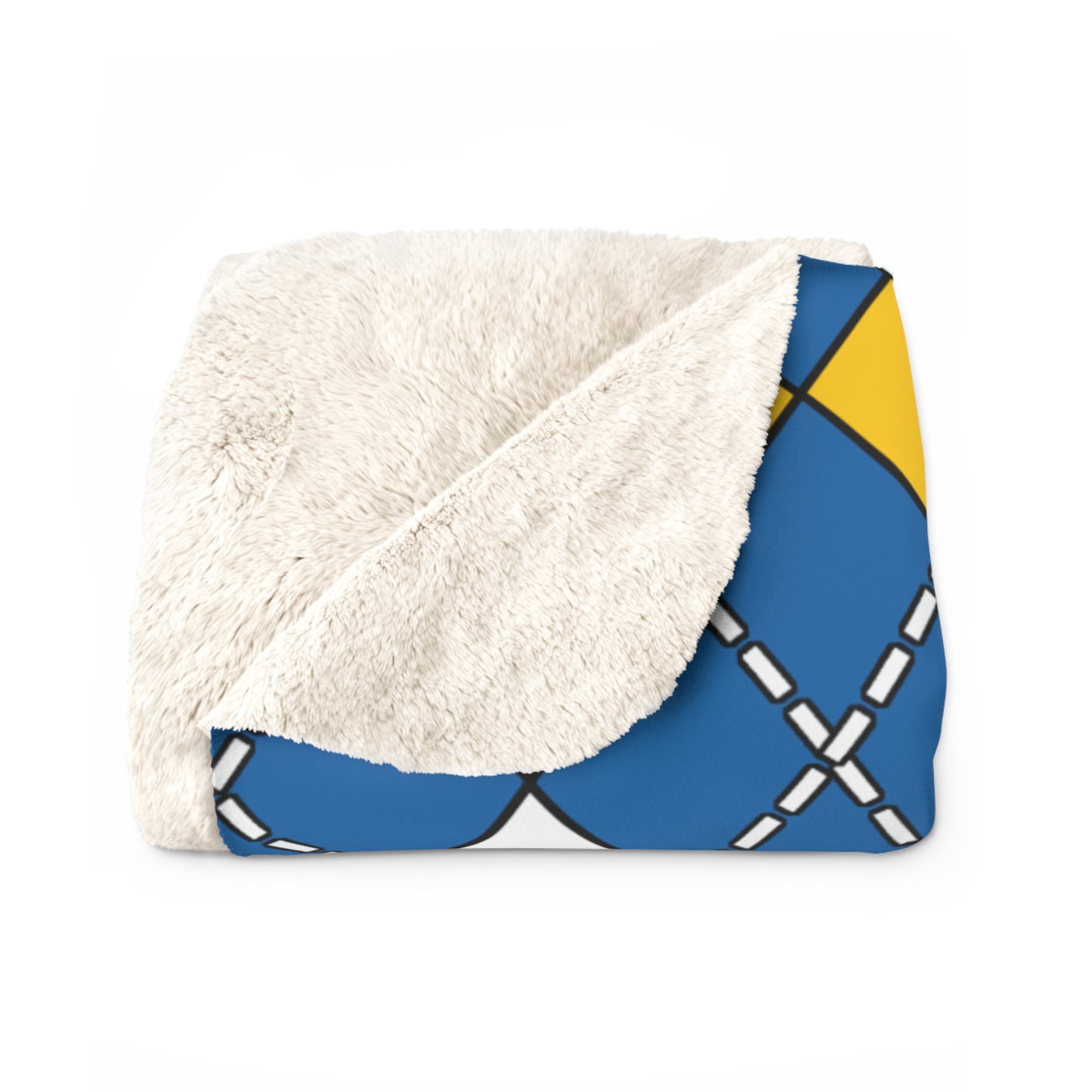 Canary Islands Retro Argyle Blanket Throw