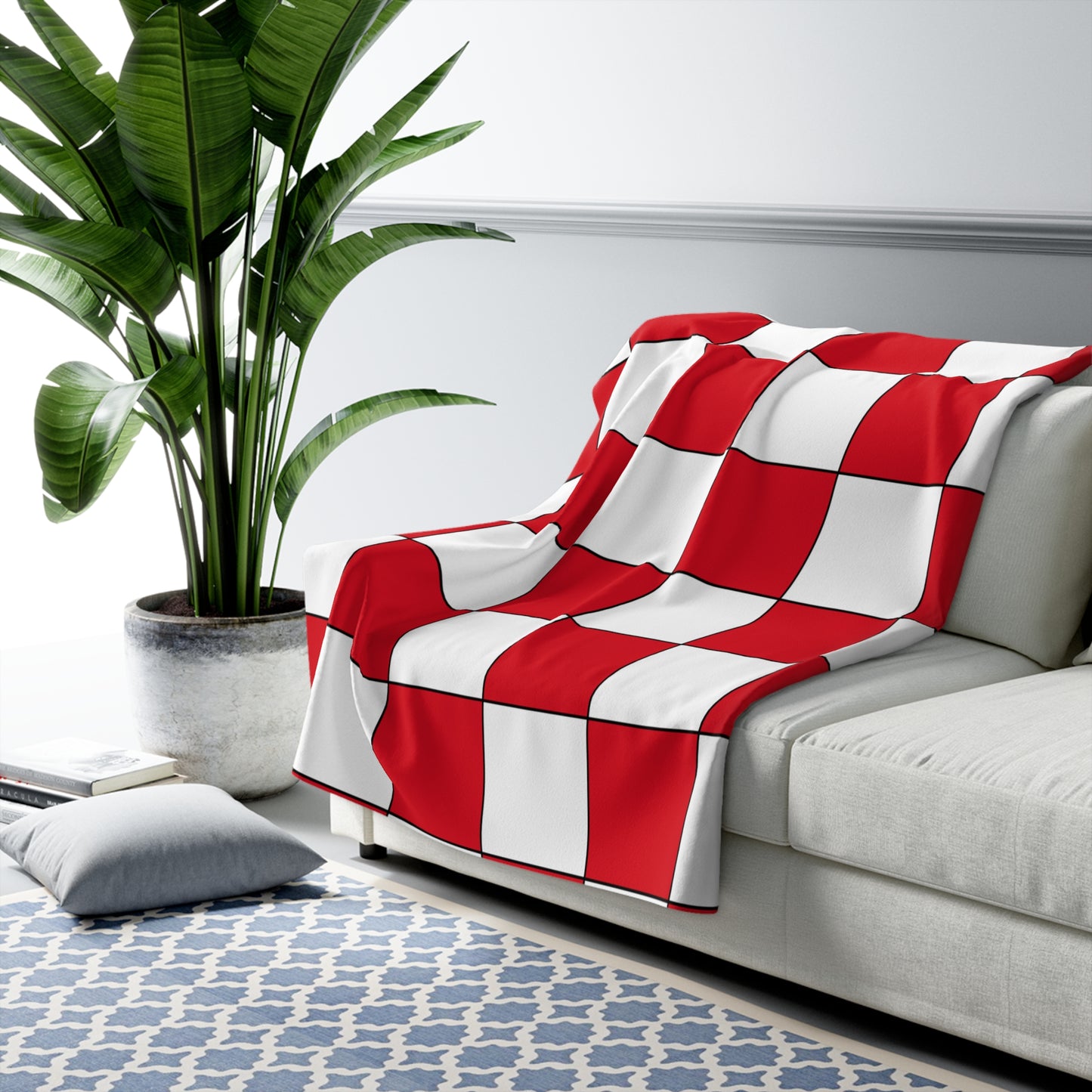 Peru Retro Check Blanket Throw