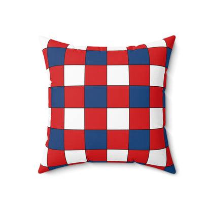 Czechia Retro Check Cushion Pillow