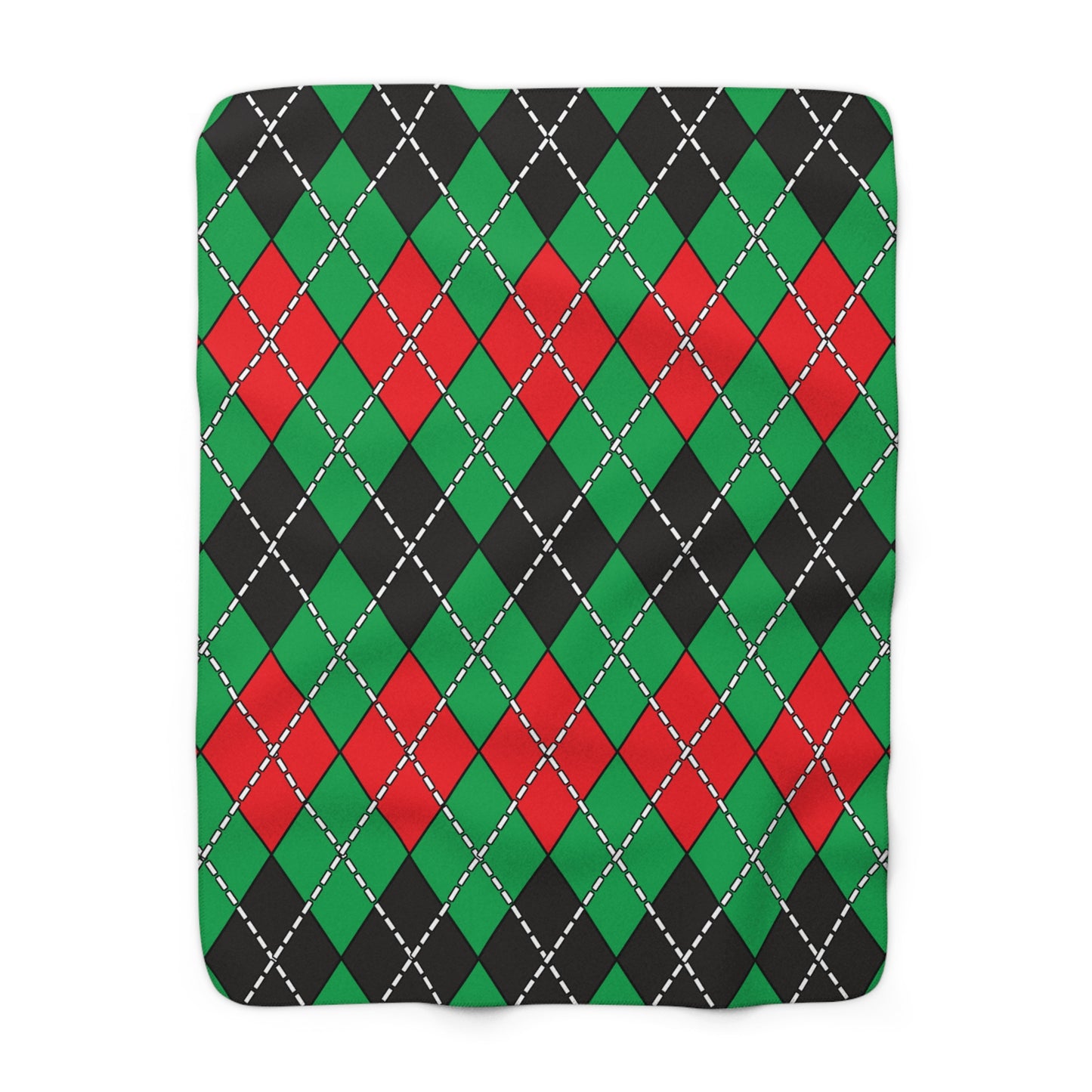 Martinique Retro Argyle Blanket Throw
