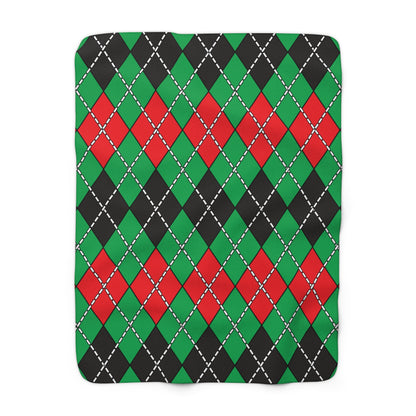 Martinique Retro Argyle Blanket Throw