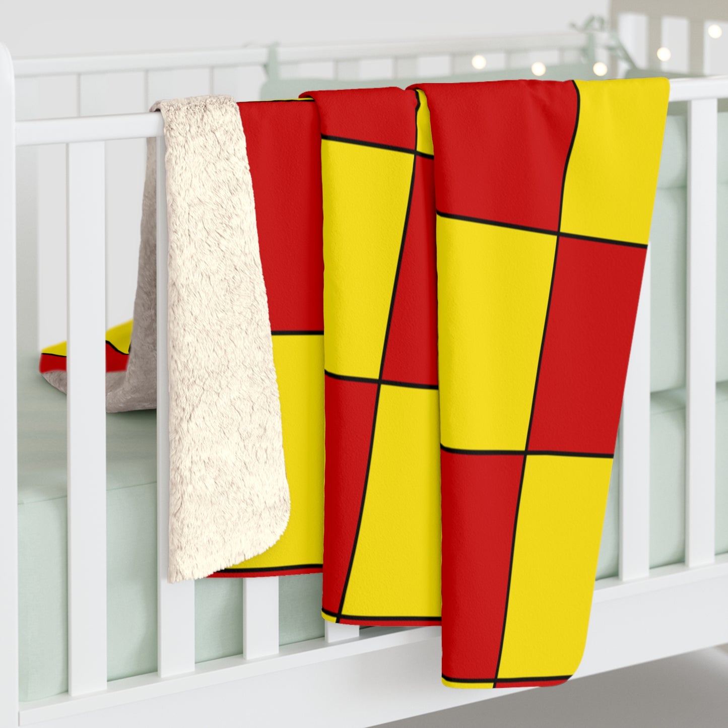 North Macedonia Retro Check Blanket Throw