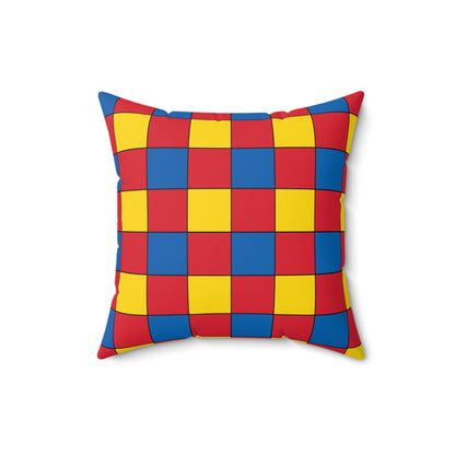Mongolia Retro Check Cushion Pillow