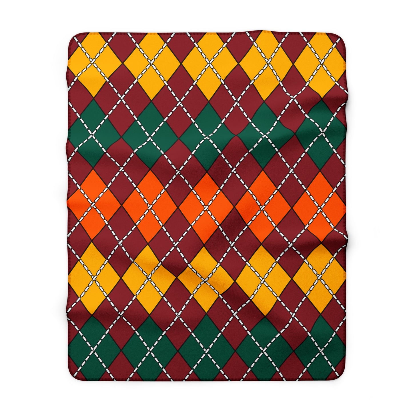 Sri Lanka Retro Argyle Blanket Throw