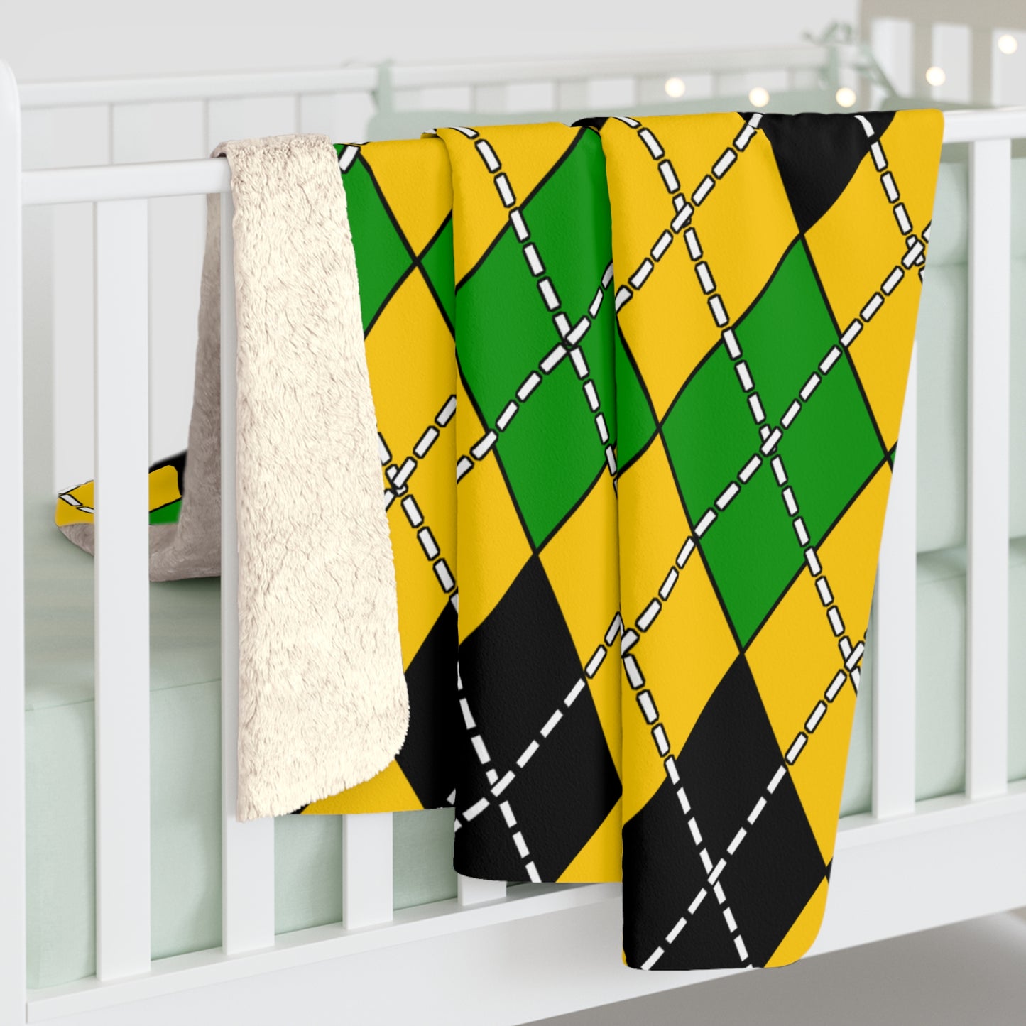 Jamaica Retro Argyle Blanket Throw