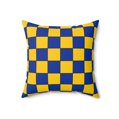 European Union Retro Check Cushion Pillow
