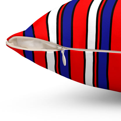 Croatia Retro Stripes Cushion Pillow