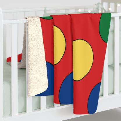 Seychelles Retro Polka Dots Blanket Throw