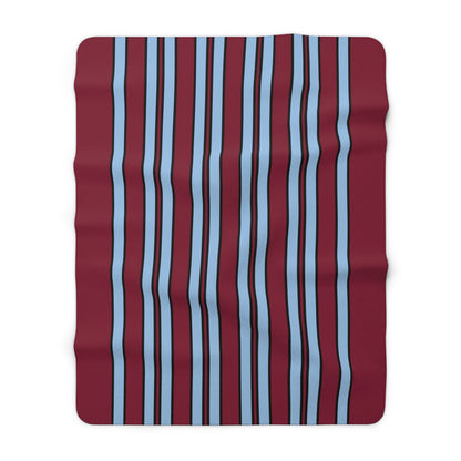 Claret, Blue Retro Stripe Blanket Throw