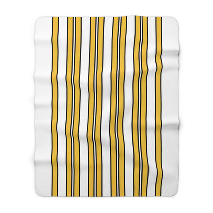 United States Virgin Islands Retro Stripes Blanket Throw