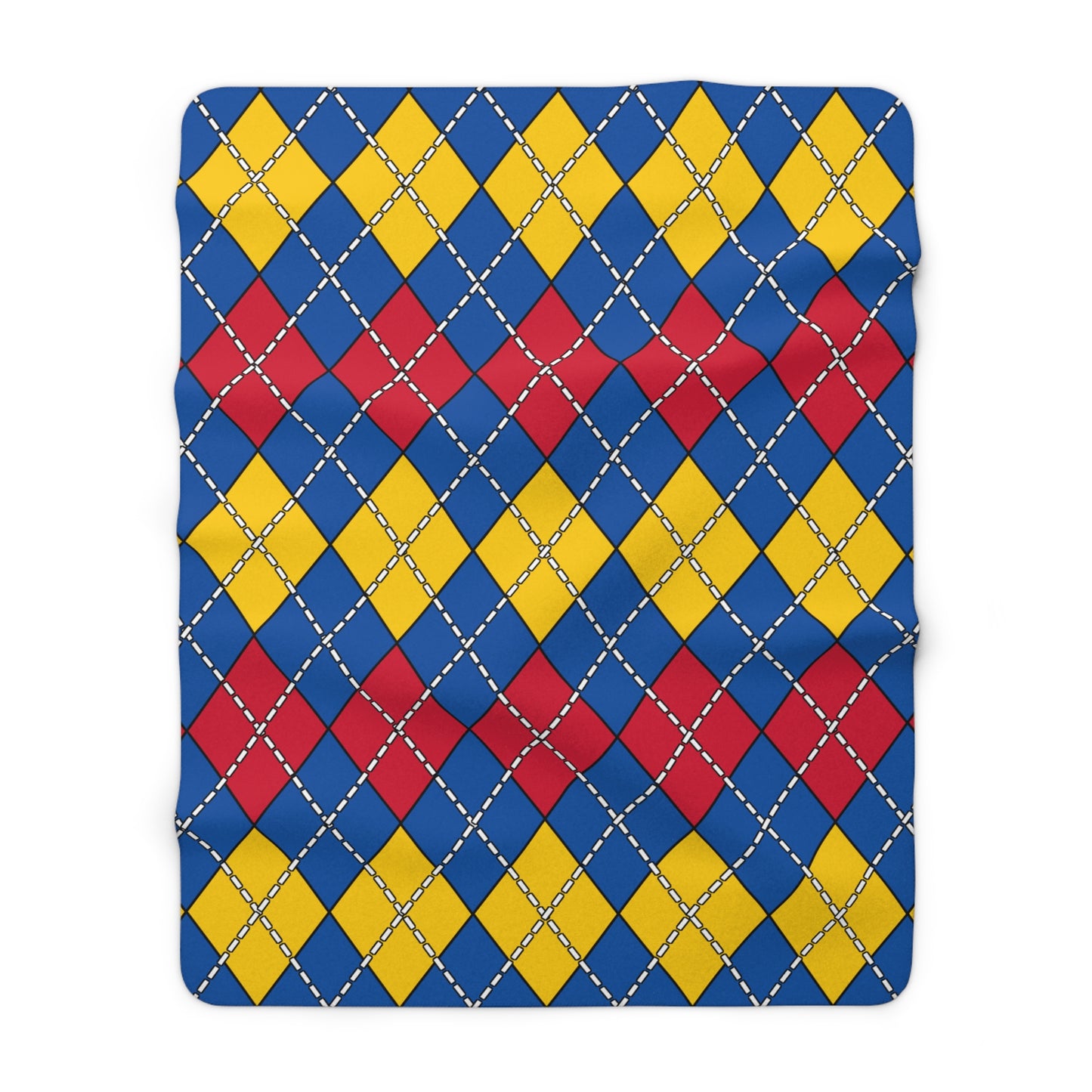 Aland Islands Retro Argyle Blanket Throw
