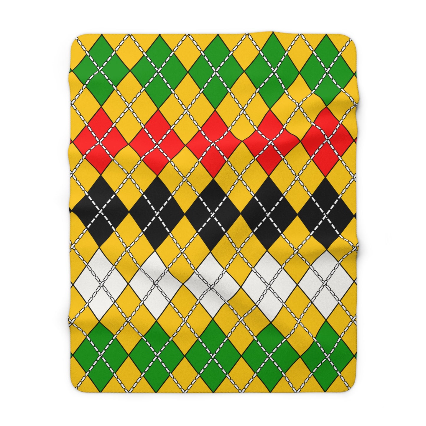 Mozambique Retro Argyle Blanket Throw