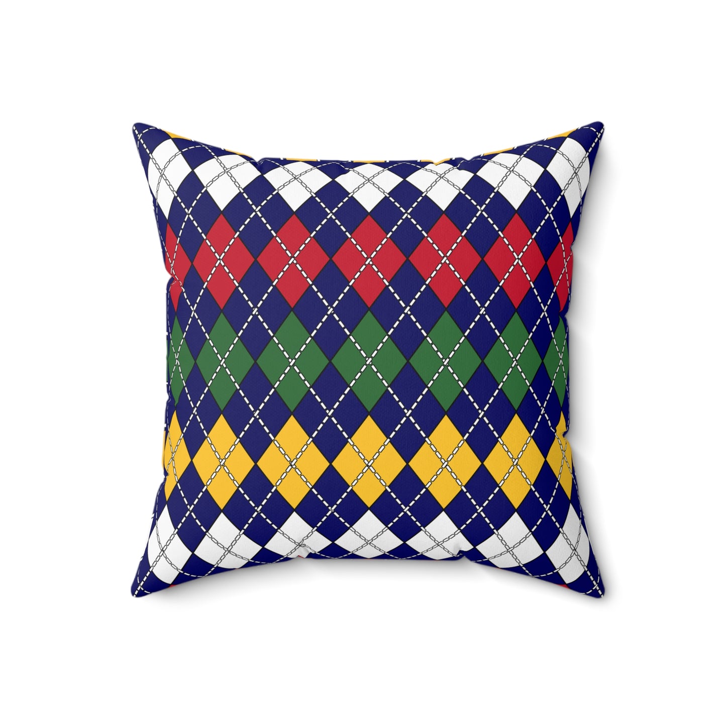 British Virgin Islands Retro Argyle Cushion Pillow