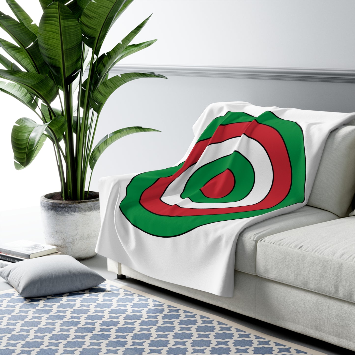 Italy Retro Target Blanket Throw