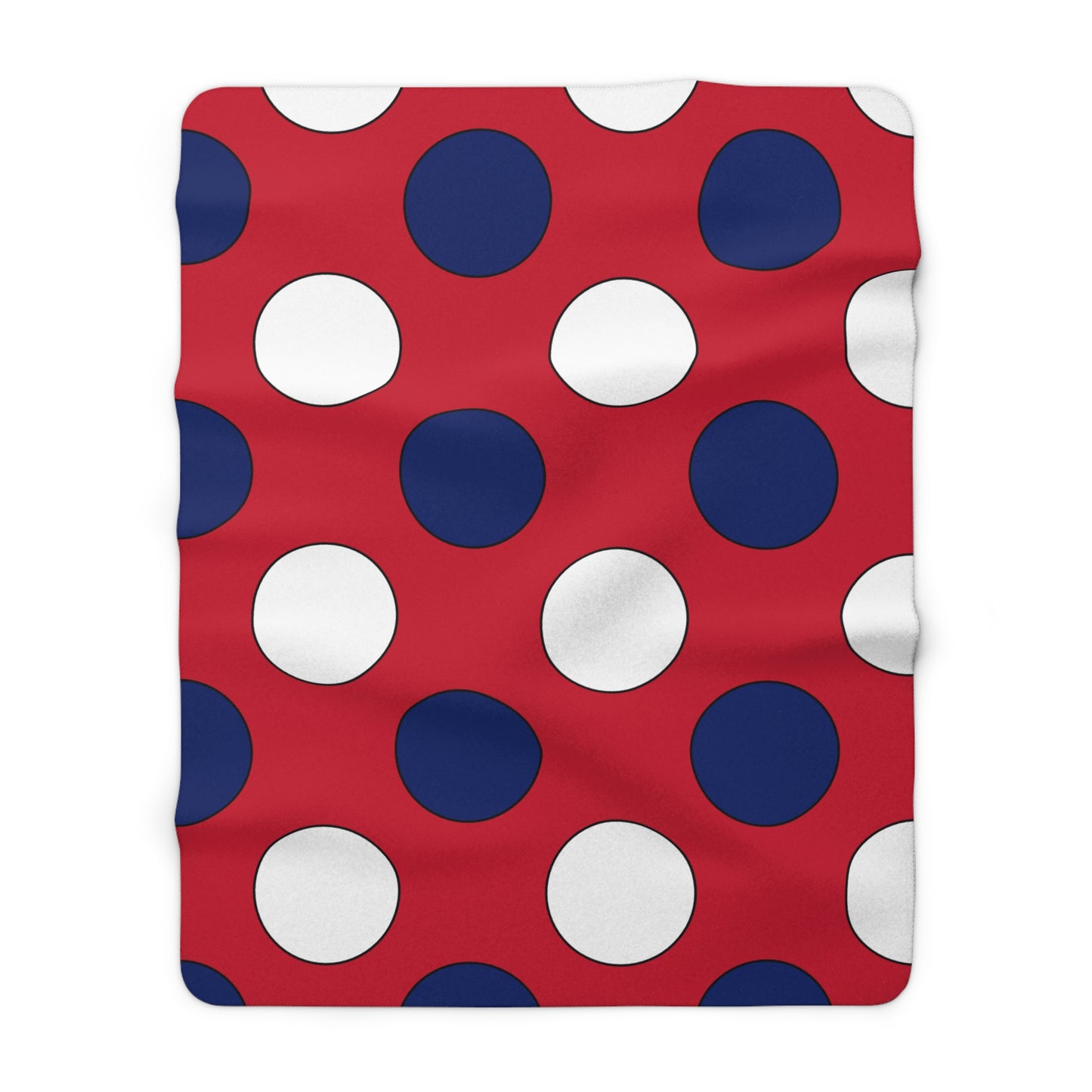 Saint Helena, Ascension And Tristan Da Cunha Retro Polka Dots Blanket Throw