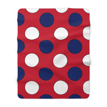 Saint Helena, Ascension And Tristan Da Cunha Retro Polka Dots Blanket Throw