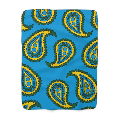 Rwanda Retro Paisley Blanket Throw