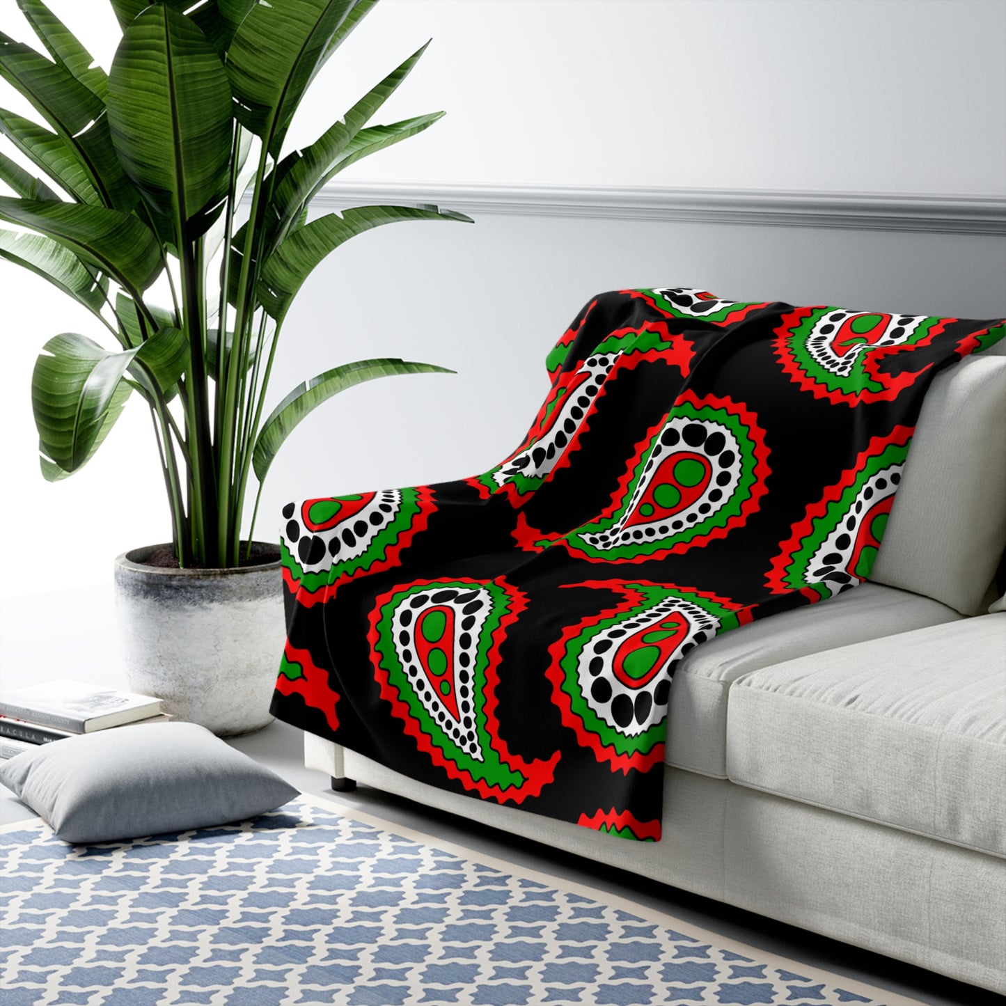 Sudan Retro Paisley Blanket Throw
