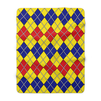 Colombia Retro Argyle Blanket Throw