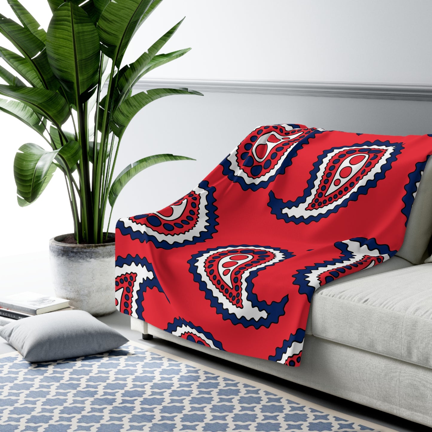 Norway Retro Paisley Blanket Throw