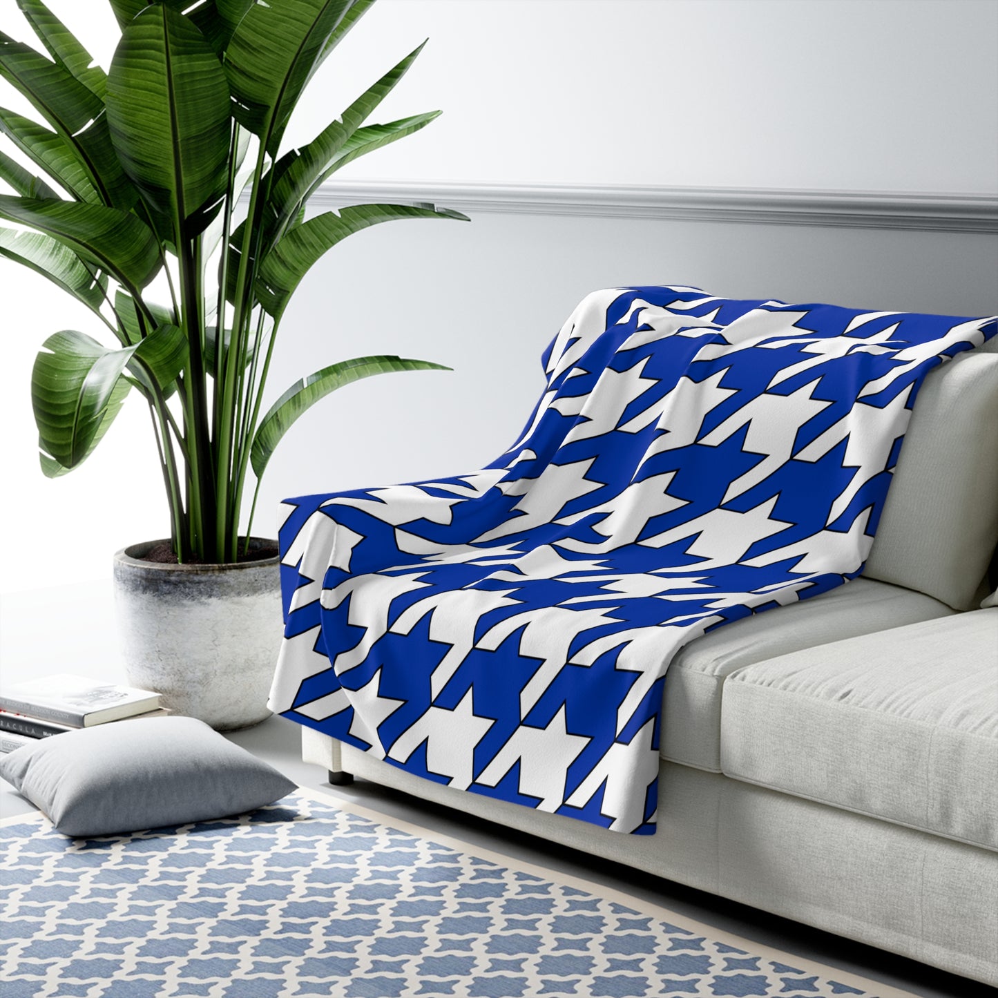 Uruguay Retro Houndstooth Blanket Throw