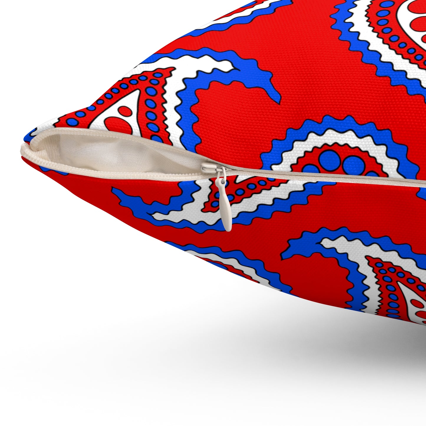 Puerto Rico Retro Paisley Cushion Pillow