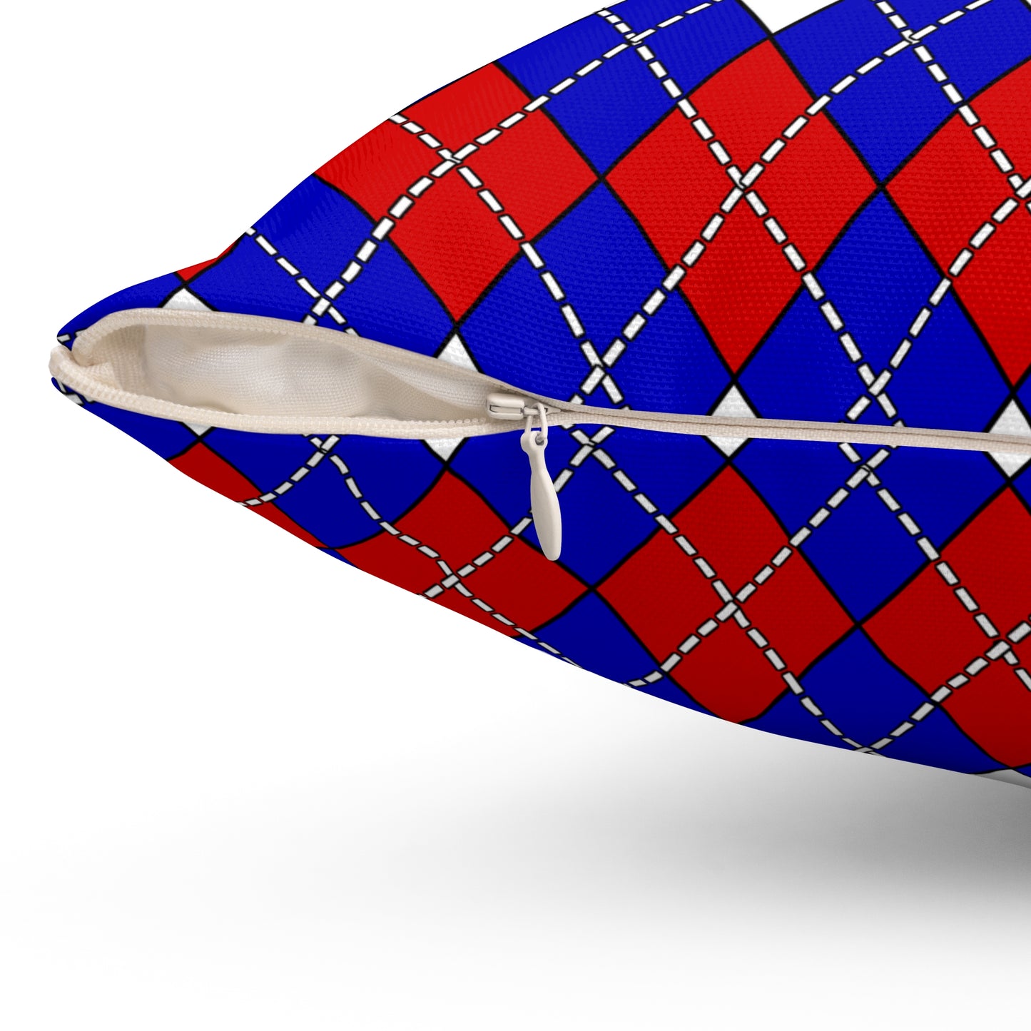 Slovenia Retro Argyle Cushion Pillow