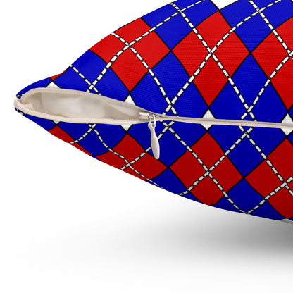 Slovenia Retro Argyle Cushion Pillow