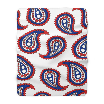 Faroe Islands Retro Paisley Blanket Throw