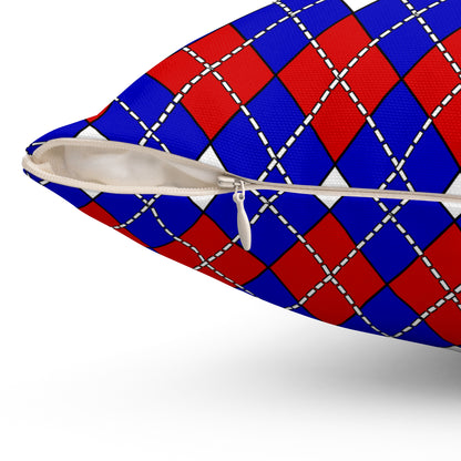 Slovenia Retro Argyle Cushion Pillow