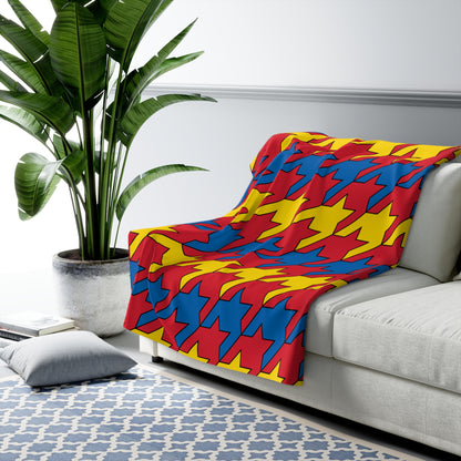 Mongolia Retro Houndstooth Blanket Throw