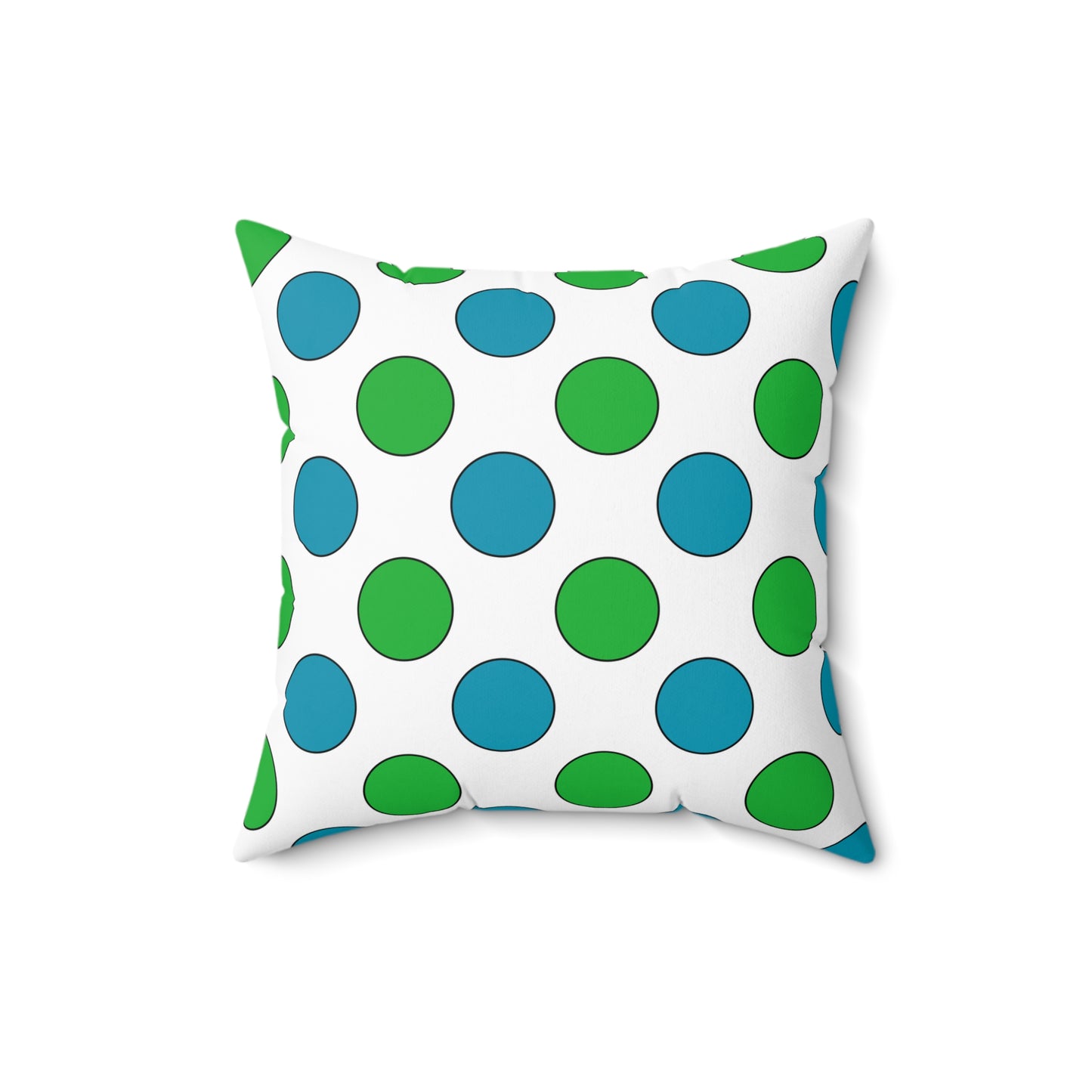 Uzbekistan Retro Polka Dots Cushion Pillow