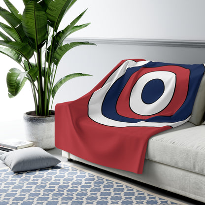 United States of America (USA) Retro Target Blanket Throw