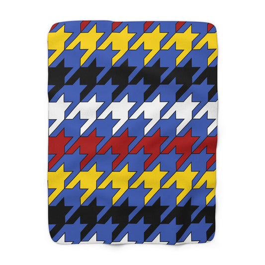 Eswatini Retro Houndstooth Blanket Throw