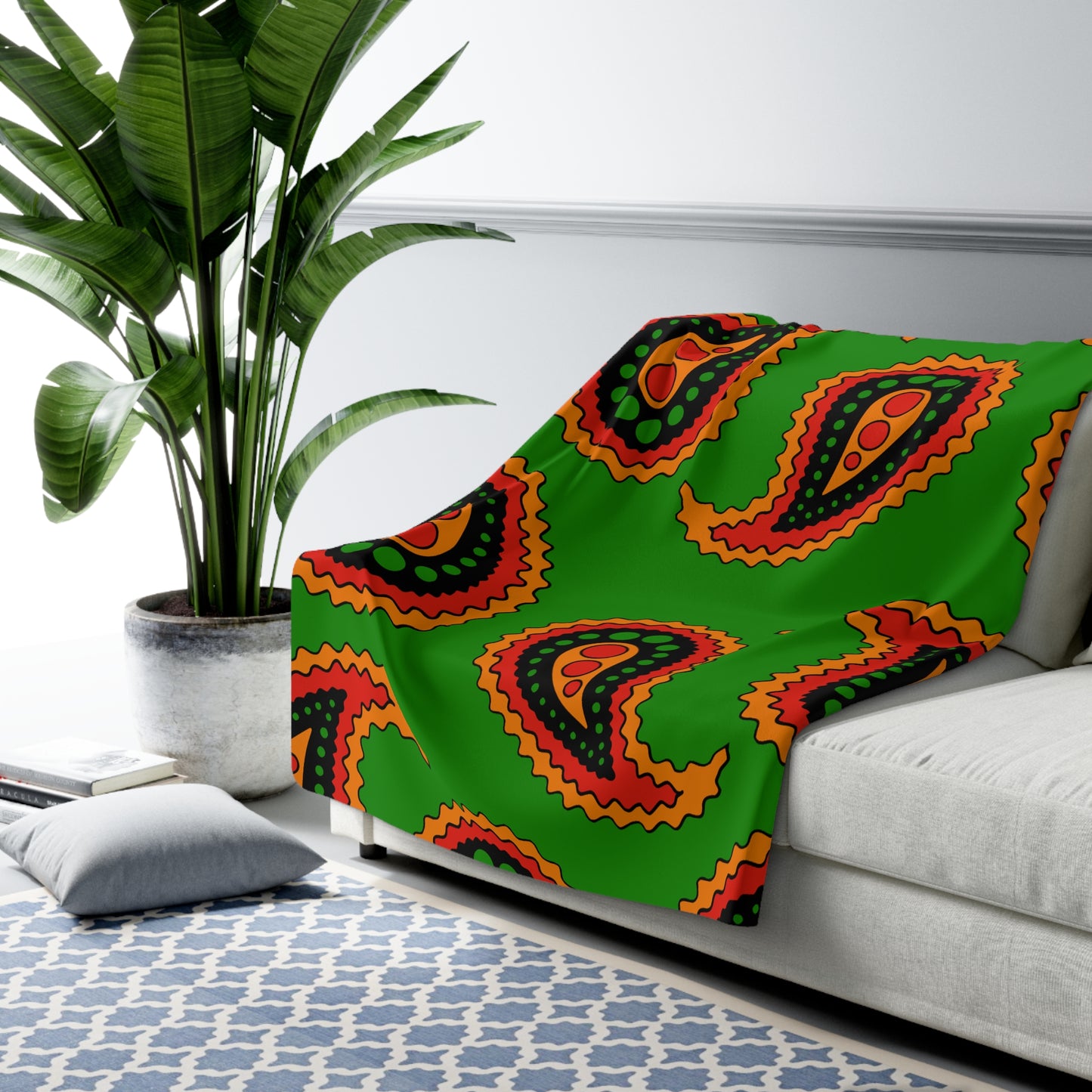 Zambia Retro Paisley Blanket Throw