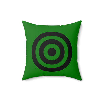 Green, Black Retro Target Cushion Pillow