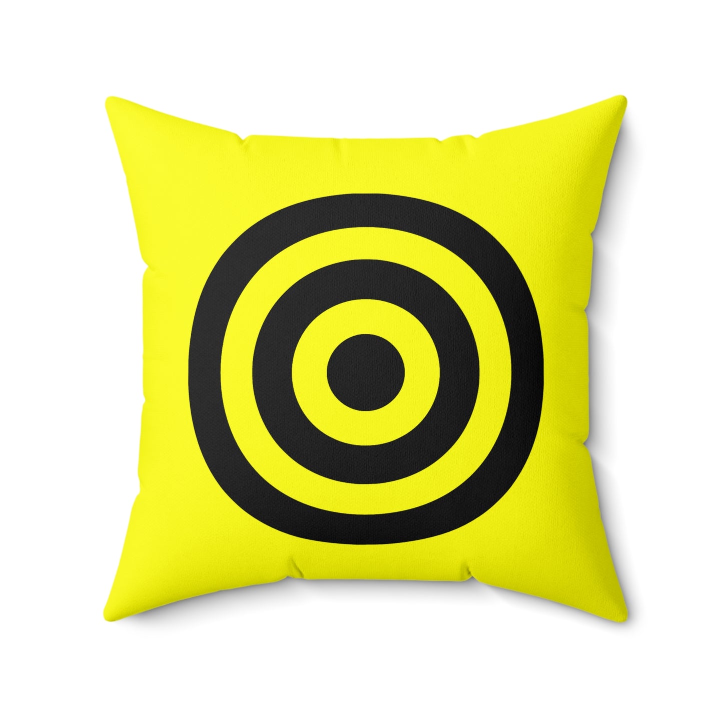 Yellow, Black Retro Target Cushion Pillow