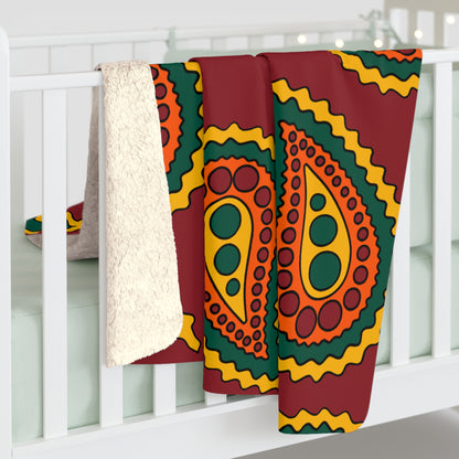 Sri Lanka Retro Paisley Blanket Throw