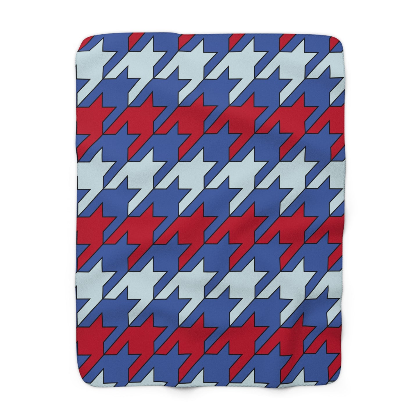Guam Retro Houndstooth Blanket Throw
