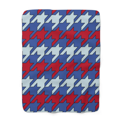 Guam Retro Houndstooth Blanket Throw