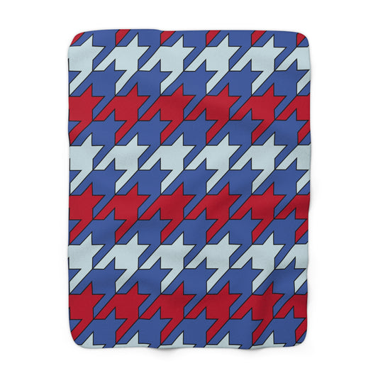 Guam Retro Houndstooth Blanket Throw