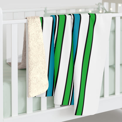 Uzbekistan Retro Stripes Blanket Throw