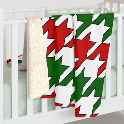 Tajikistan Retro Houndstooth Blanket Throw